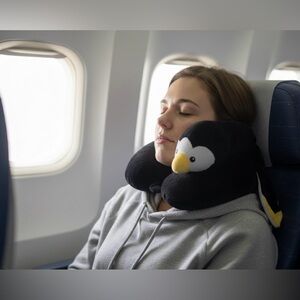 🆕 Ultra Soft & Fuzzy Penguin Travel Neck Pillow